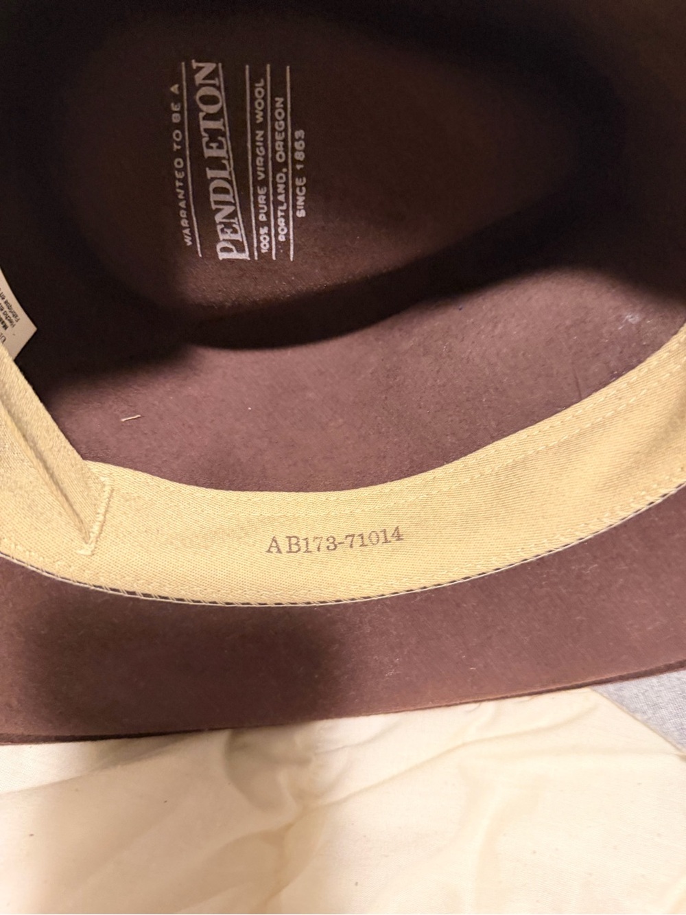 Pendleton Chocolate Brown Wool Felt Fedora with Leather Band vintage - Picture 4 of 10